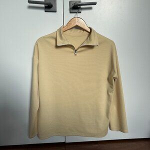 Frye Quarter Zip in Cream - Size S